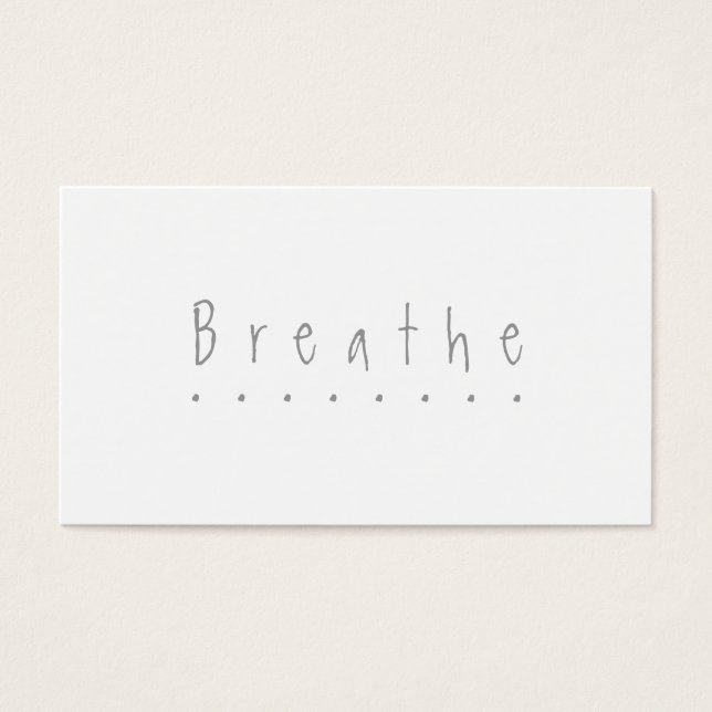Breathe - la carte "prendre une pause" (Devant)