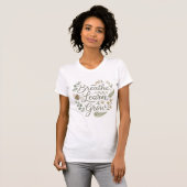 Breathe Learn Grow Botanical Bee Teachers T-shirt (Voorkant volledig)