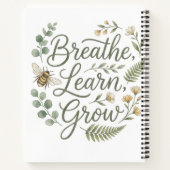 Breathe Learn Grow Mindfulness Journal & Notebook Notitieboek (Achterkant)
