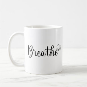 Breathe-Lotus Bloem-Wildbloem-Yoga Koffiemok
