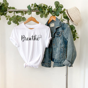 Breathe-Lotus Bloem-Wildbloem-Yoga T-shirt
