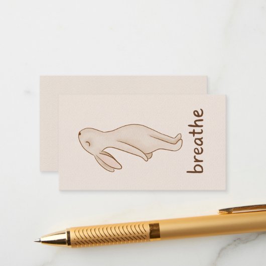 Breathe Mini Gift Enclosure Card Informatiekaartje (Voorkant / Achterkant in situ)