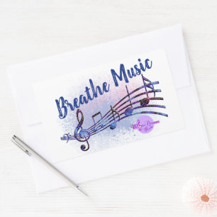 Breathe Music MoonDreams Music Logo Rechthoekige Sticker