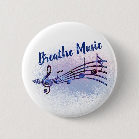 Breathe Muziek Ronde Button 5,7 Cm (Voorkant)