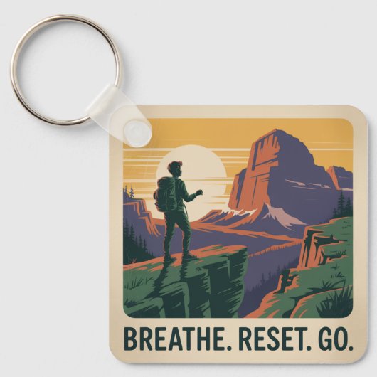 Breathe. Reset. Go. Sleutelhanger (Voorkant)