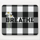 BREATHE-tekst op buffer geplakt Muismat (Voorkant)