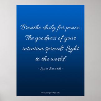 Breathe voor Vrede Poster