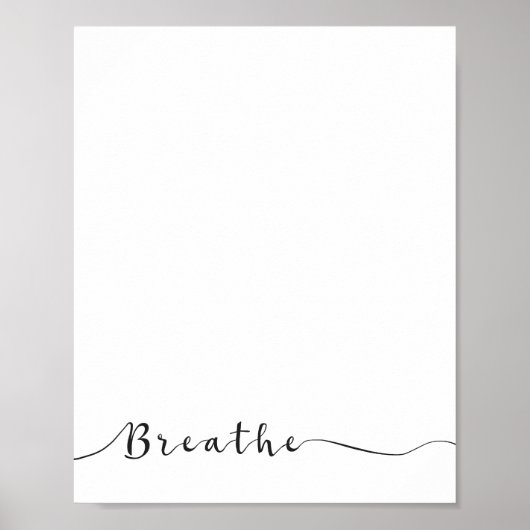 Breathe Word Art Poster (Voorkant)