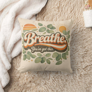 Breathe You’ve Got This Retro Nature Design Kussen