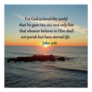 BREATHTAKING JOHN 3:16 SUNRISE PERFECT POSTER