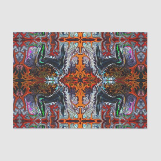 Breator Yoga Pattern in Red by Deprise Tissuepapier (Voorkant)