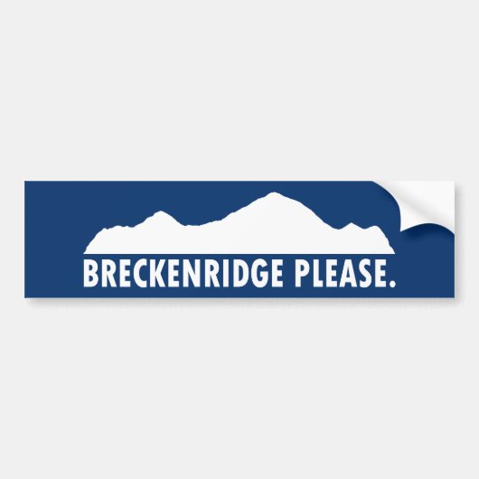 Breckenridge alsjeblieft bumpersticker (Voorkant)