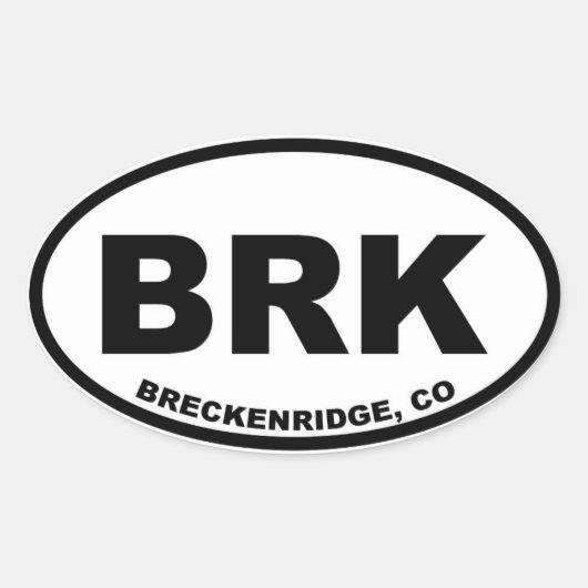 Breckenridge BRK Ovale Sticker (Voorkant)