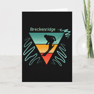 Breckenridge Colorado 90s stijl vintage skiën Kaart