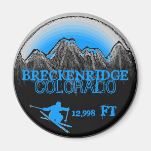 Breckenridge Colorado aimant de ski bleu