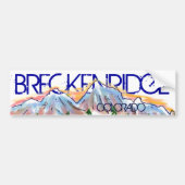 Breckenridge Colorado artistieke bergsticker Bumpersticker (Voorkant)