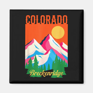 Breckenridge colorado berg zonsondergang retro wan magneet