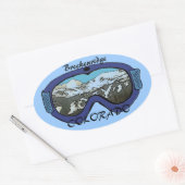 Breckenridge Colorado bleu goggle autocollant (Enveloppe)