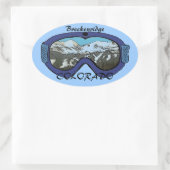 Breckenridge Colorado bleu goggle autocollant (Sac)