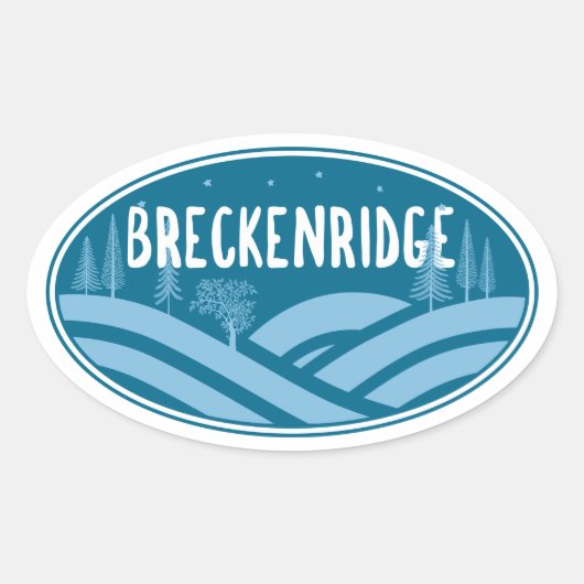 Breckenridge Colorado buitenshuis Ovale Sticker (Voorkant)