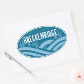 Breckenridge Colorado buitenshuis Ovale Sticker (Envelop)