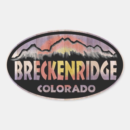 Breckenridge Colorado drapeau oval autocollants (Devant)