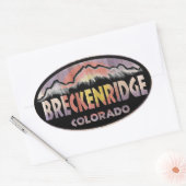 Breckenridge Colorado drapeau oval autocollants (Enveloppe)