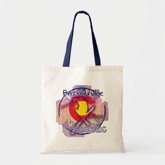 Breckenridge Colorado drapeau rustique sac fourre- (Devant)