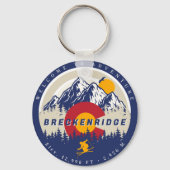 Breckenridge Colorado Flag Mountain Ski Souvenir Sleutelhanger (Voorkant)
