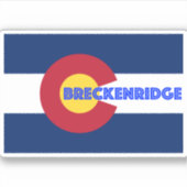 Breckenridge Colorado Flag Sticker (Voorkant)