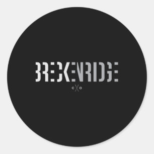 Breckenridge Colorado Graphic Ski Ronde Sticker