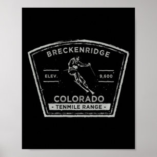 Breckenridge Colorado Lange Mouwen Sneeuw Skien  Poster