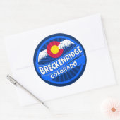 Breckenridge Colorado Mountain Burst sticker (Envelop)