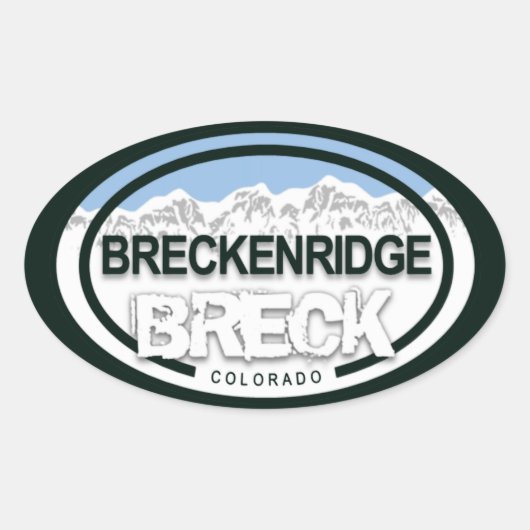 Breckenridge Colorado Mountain Label Stickers (Voorkant)