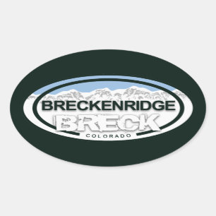 Breckenridge Colorado Mountain Tag Stickers