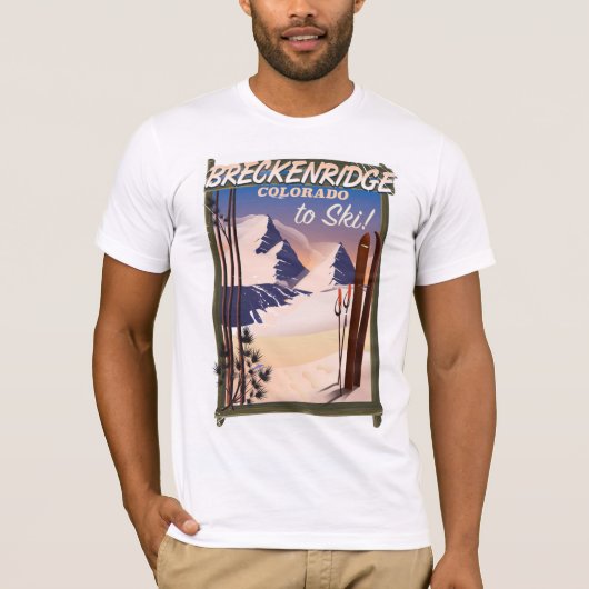 Breckenridge, Colorado poster T-shirt (Voorkant)