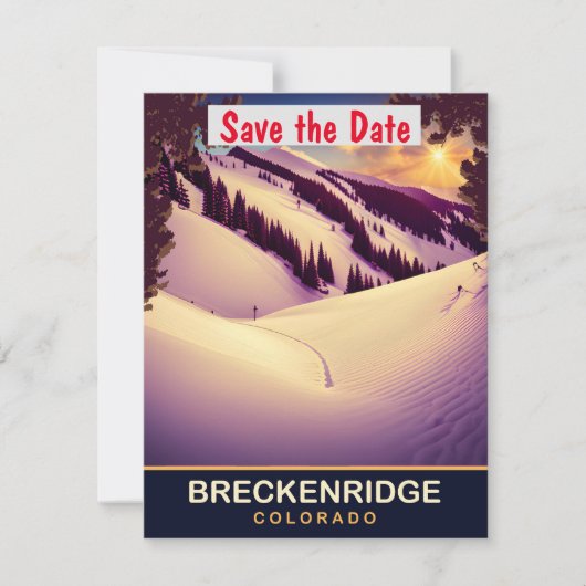 Breckenridge, Colorado, Reisansichtkaart, Save The Date (Voorkant)