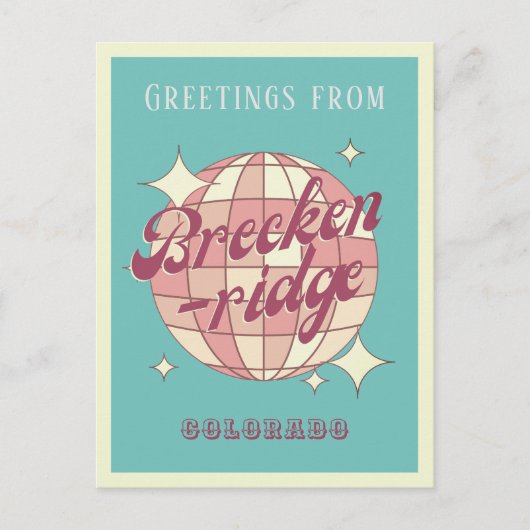 Breckenridge Colorado Retro  Briefkaart (Voorkant)
