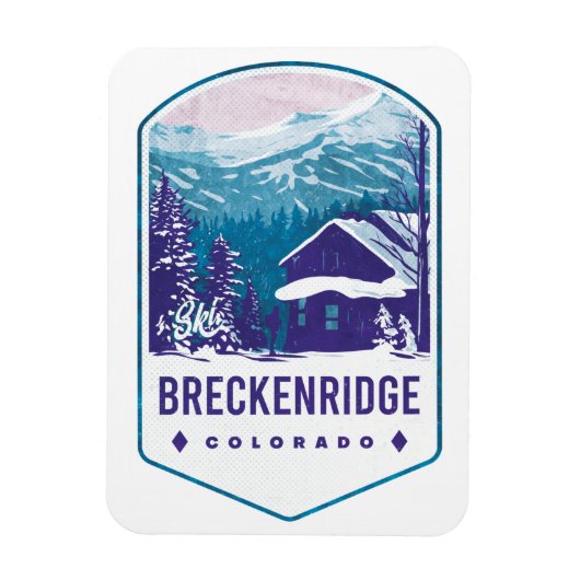 Breckenridge Colorado Ski Badge Magneet (Verticaal)