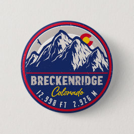 Breckenridge Colorado Ski Hiking Mountain Souvenir Ronde Button 5,7 Cm