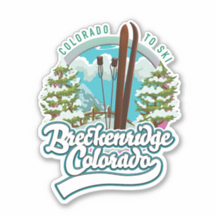 Breckenridge, Colorado ski logo Sticker
