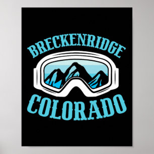 Breckenridge Colorado Ski Mountain Skiing Skier Poster