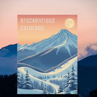 Breckenridge Colorado skivakantie ansichtkaart Briefkaart