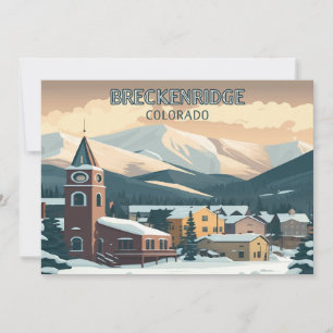 Breckenridge Colorado Snow Mountains Retro