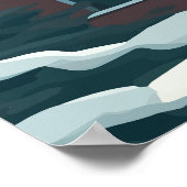 Breckenridge Colorado Snow Mountains  Retro Poster (Hoek)