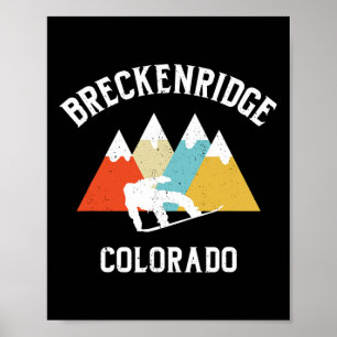 Breckenridge Colorado Snowboard Vakantie Souvenir Poster
