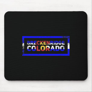 Breckenridge Colorado State Flag Retro Mountain SK Muismat