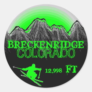 Breckenridge Colorado stickers vert ski