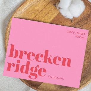 Breckenridge Colorado typografie Briefkaart