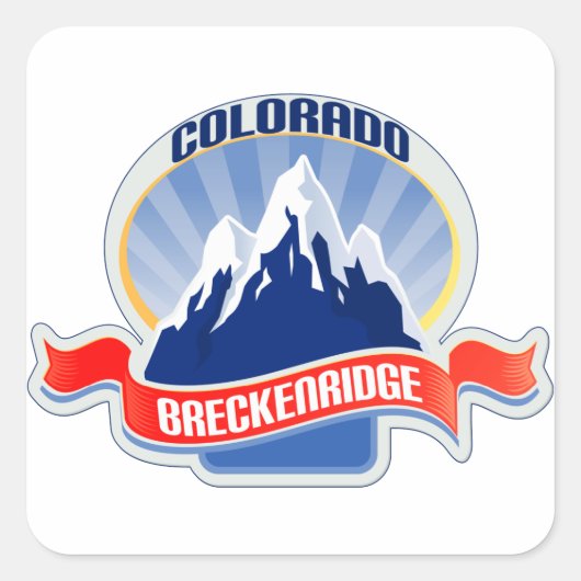 Breckenridge Colorado Vierkante Sticker (Voorkant)